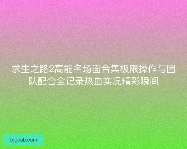 求生之路2高能名场面合集极限操作与团队配合全记录热血实况精彩瞬间